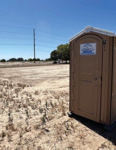 Standard porta potty rental for construction sites in Fresno, California