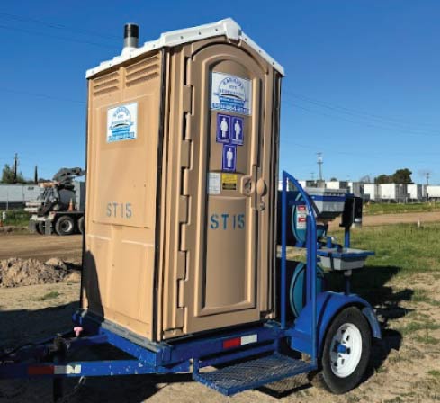 restroom trailer porta potty toilet in fresno, ca